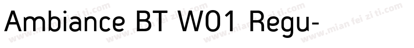 Ambiance BT W01 Regu字体转换